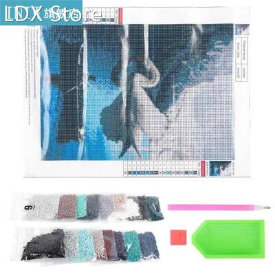 DIY Diamonds Embroidery Paintings White Swan Mountain Scener