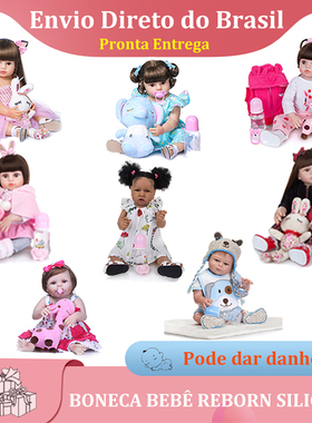 Boneca Bebe Reborn Doll Corpo de Silicone Pode Tomar Banho C