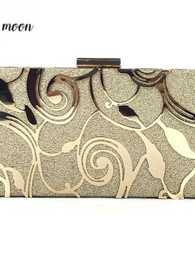 Gold Clutch Purse Ladies Hand bags Women Wedding Party Shou