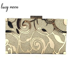 Gold Clutch Purse Ladies Hand bags Women Wedding Party Shou