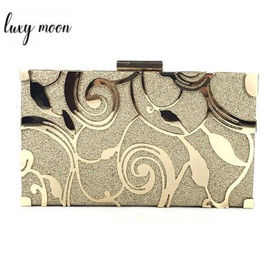 Gold Clutch Purse Ladies Hand bags Women Wedding Party Shou