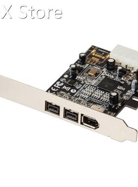 PCIe to 3 Ports 1394 B A card External Firewire 800 400 IEEE