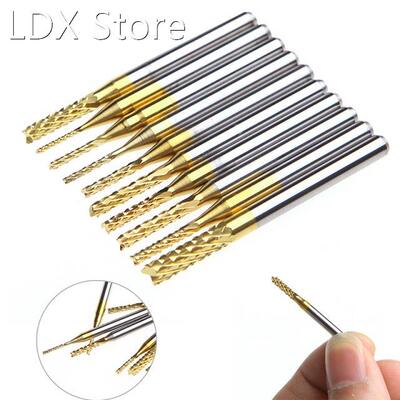 10Pcs 1/8'' 0.8-3.175mm PCB Drill Bit Engrav