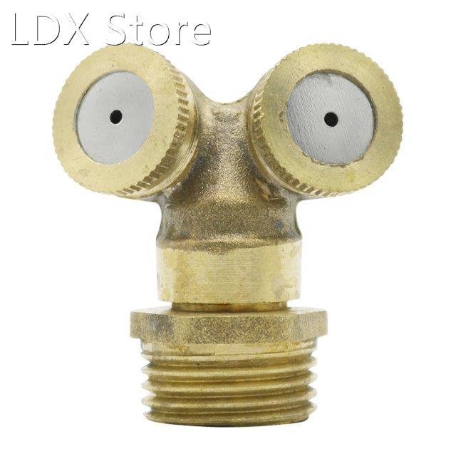 2 Holes Nozzles Agricultural Brass Misting Spray Nozzle Gard