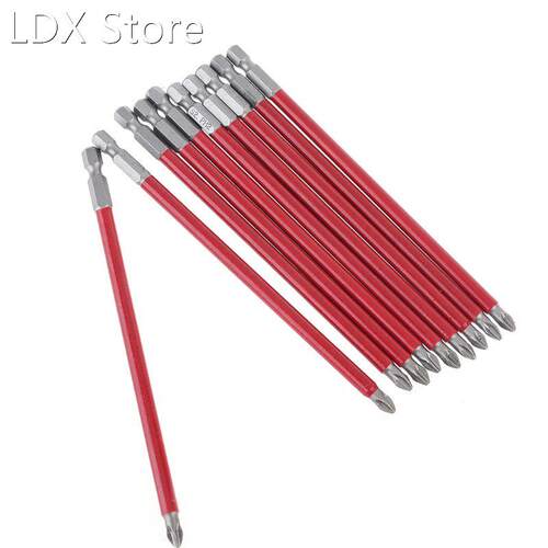 10pcs PH2 150mm Power Drill Bit Set Long Reach Non Slip 1/4&