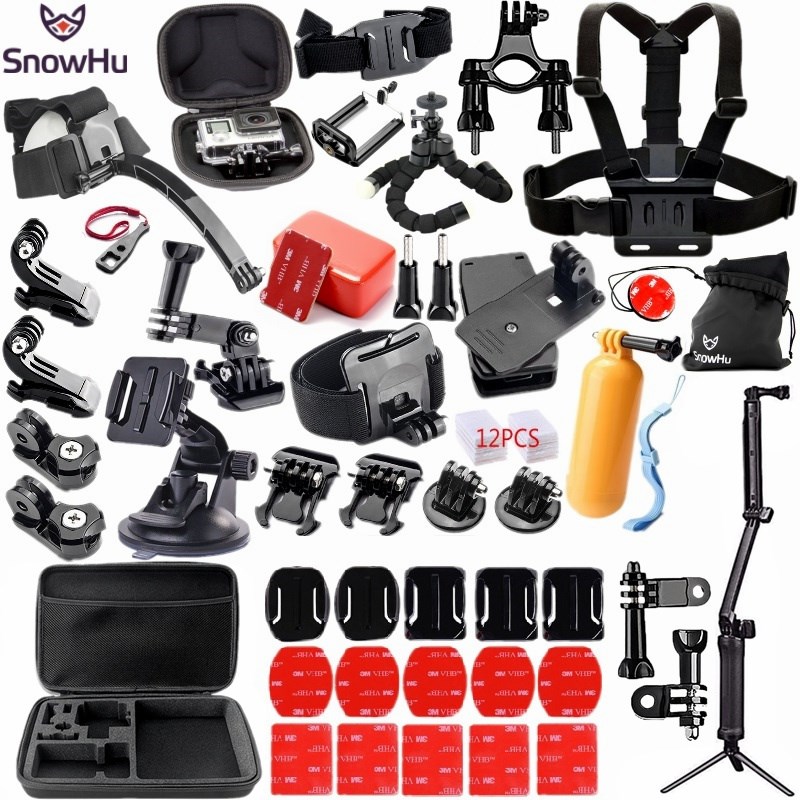 SnowHu Accessories kit for Gopro Hero 9 8 7 6 5 Black Hero