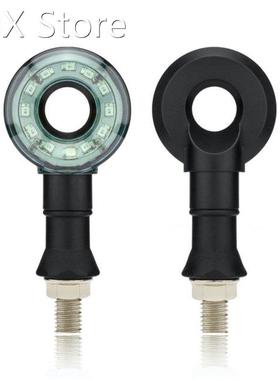 1 Pair Universal Motorcycle Turn Signals Indicator Round Lam