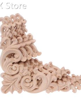 Wood Carved Corner Onlay Applique Unpainted Frame Cupboard C