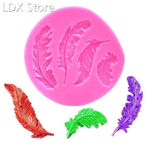 Feather Silicone Mold Fondant Impression Fondant Molds Bakin