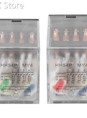 HH54P 24VDC/220VAC 14 Pins Coil DPDT Electromagnetic Power I