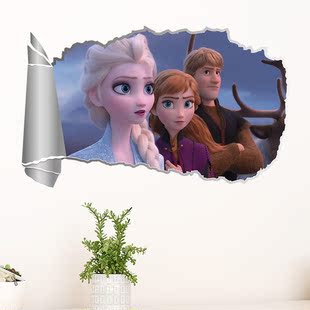 3D Lovely Elsa Anna stickers frozen Puzzle kids DIY Children
