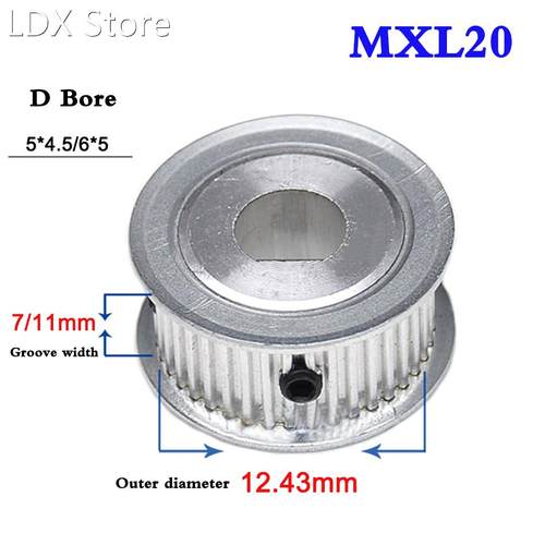 1PCS MXL 20 Tooth - 30 Tooth Synchronous Wheel D Bore Timing