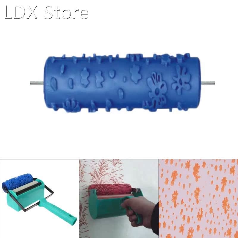 5 inch Embossed Paint Roller Sleeve Wall Texture Stencil Bru