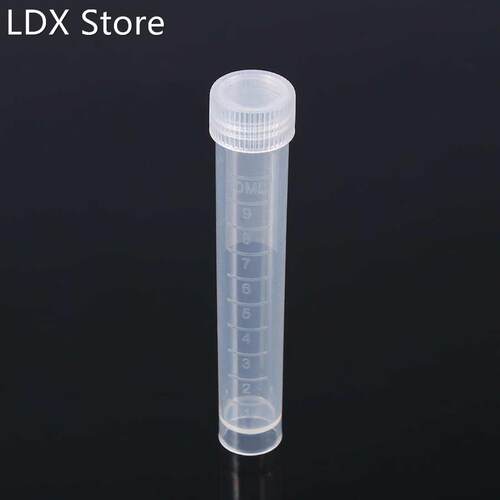 10pcs 10ml Plastic Test Tubes Container Vial Screw Pack