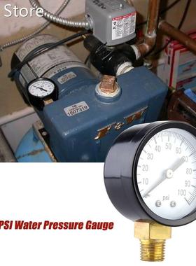Water Pressure Gauge Barometers 0-100PSI 1/4'' Well