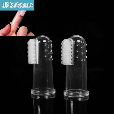Soft Pet Finger Toothbrush Dog Brush Bad Breath Tartar Teeth