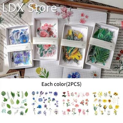 2packs Flower Sticker Notebooks Stationery Craft School Supp