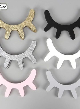 Decor Background Eyelash Wall-Sticker Wooden Baby Room Nordi