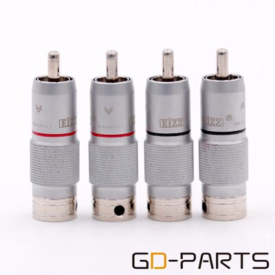 EIZZ High End Tellurium Copper Male RCA Connector Plug Rhod