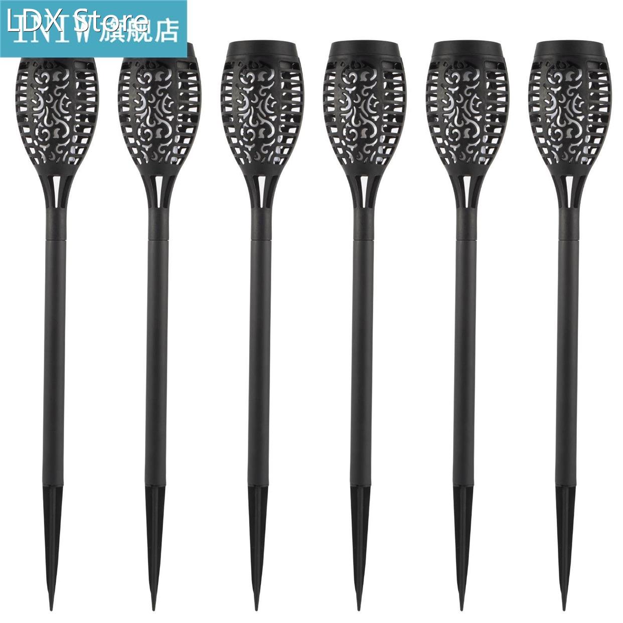 6pcs Solar LED Flickering Lighting Waterproof LED Dancing Fl