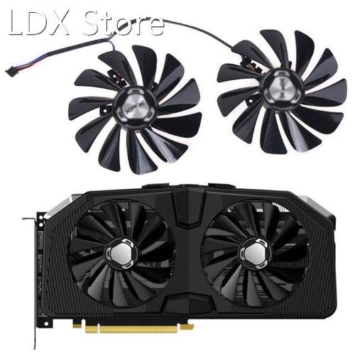 2pcs/set 95mm FDC10U12S9-C RX5700 XT GPU Fan For XFX RX 5600
