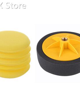 5 Pcs Yellow Car Wax Polish Applicator Pad Soft Foam Sponge