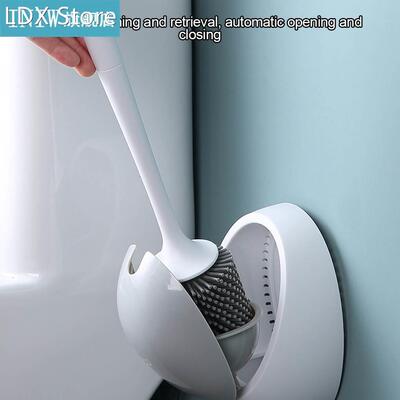 Silicone Toilet Brush For WC Accessories Drainable Toilet Br