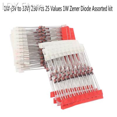 1W (3V to 33V) 250 Pcs 25 Values 1W Zener Diode Assorted kit