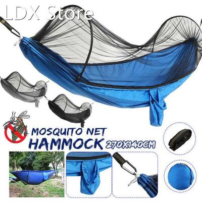 270x140cm 400kg Portable Outdoor Camping Hammock with Mosqui