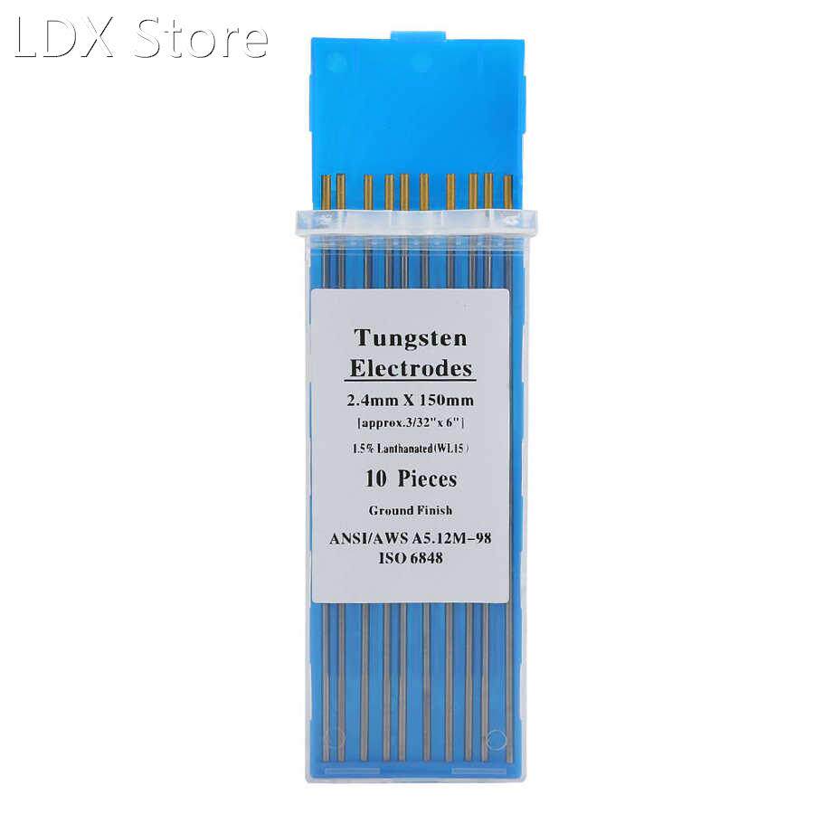 10pcs wl15 lanthanum tungsten tig electrodes 适用于 ss metal