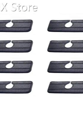 8PCS Faucet Absorbent Mat-Black Faucet Wraparound Absorbent