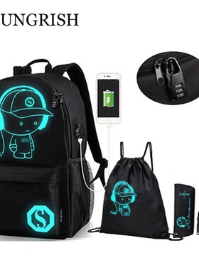 New Backpack for School Anime Luminous Bag College Bookbag