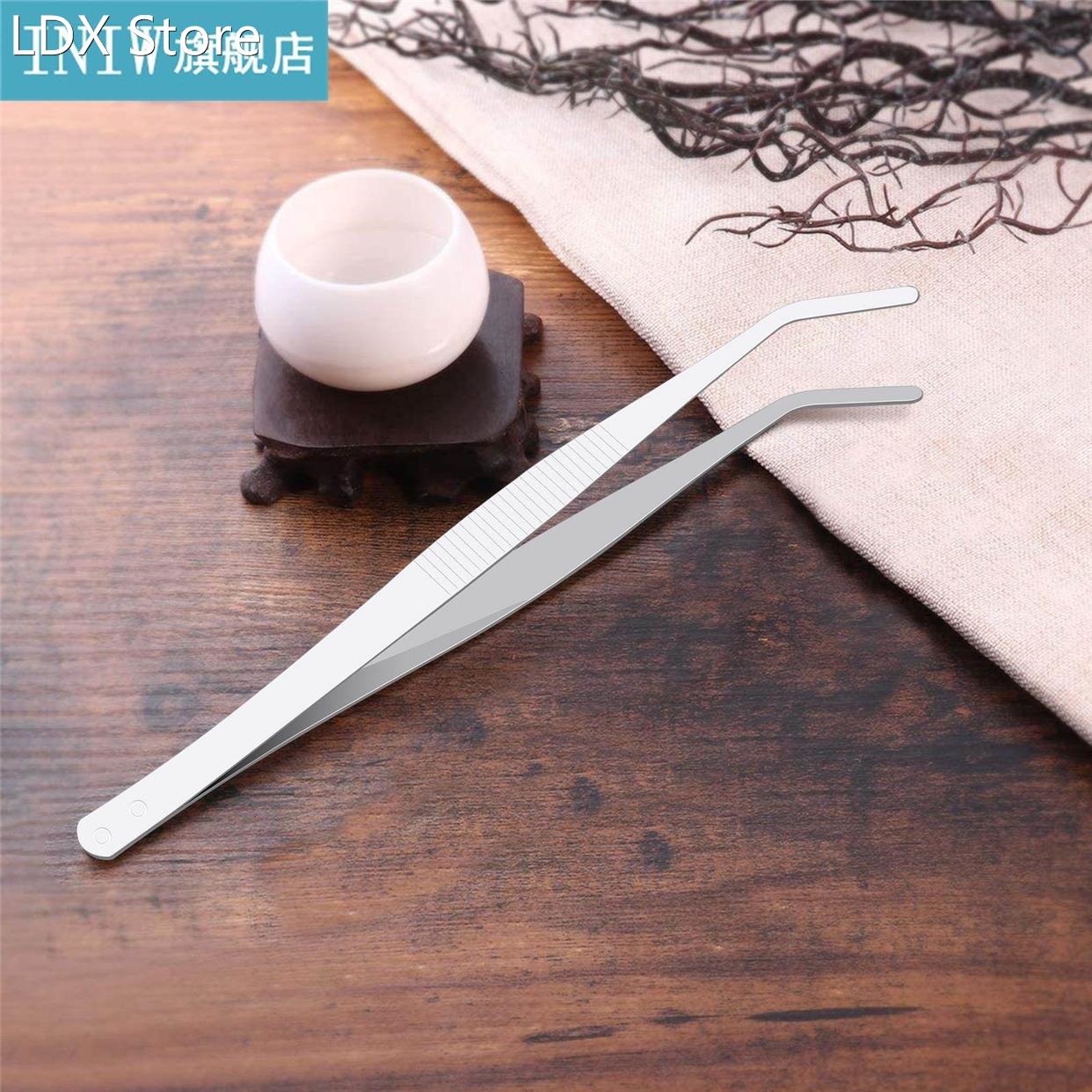 18cm Tea Tweezers Salad Food Stainless Steel Tea Folder Twee