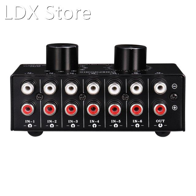 6 Input 1 Output Switcher Audio Source Selection Switcher RC
