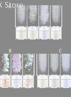 4Color Rainbow White Glitters Sequains Resin Pigment Kit Nai