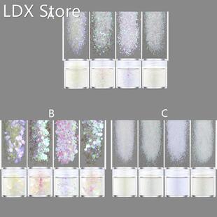 4Color Rainbow White Glitters Sequains Resin Pigment Kit Nai
