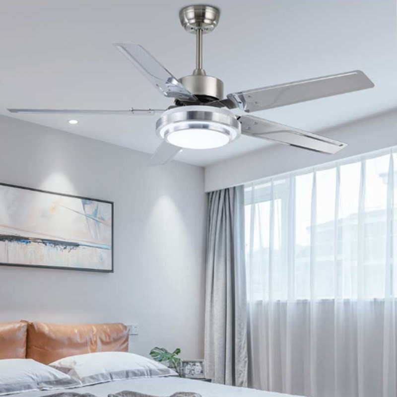 42/48/52Inch Modern Style  Stainless Steel Ceiling Fan Ligh