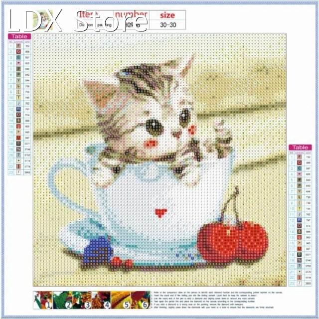 4 Pack Lovely 5D DIY Diamond Painting Kits Full Drill Rhines