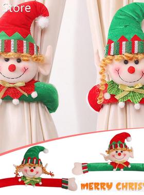 Christmas Ornament Knitted Wool Christmas Curtain Decor Merr