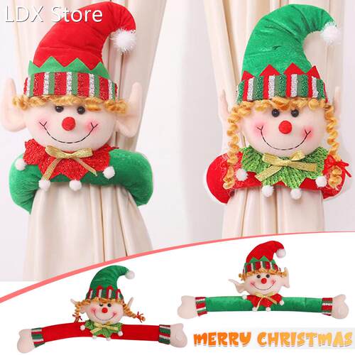 Christmas Ornament Knitted Wool Christmas Curtain Decor Merr