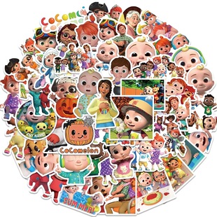 50pcs/set  Cocomelon Graffiti Stickers For Suitcase Snowboar
