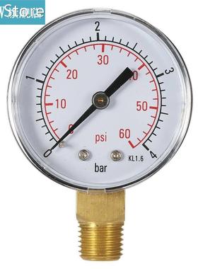 50mm manometer Pool Filter Water Pressure Dial Hydraulic Pre