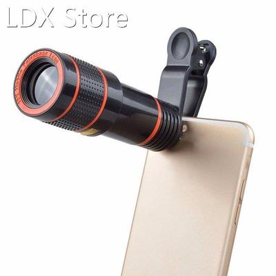 Clip-on 12x Optical Zoom Mobile Phone Telescope Lens HD Tele