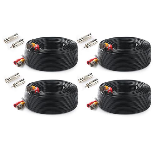 Tonton BNC  Cable (4 Packed 100FT 30M) Video Cable Secu