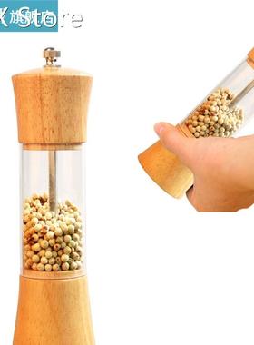 6 Inch Salt Grinder Classical Oak Wood Spice Grinder Multifu