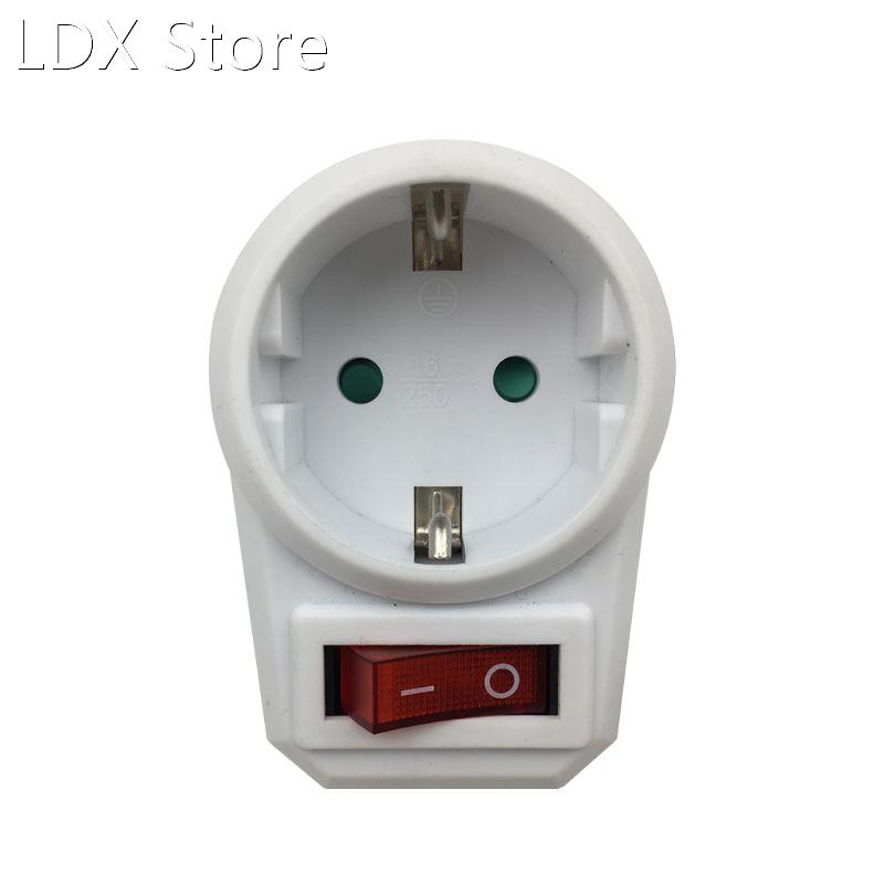 European Conversion Plug 1 to 1 Way Power Adapter Adaptor wi
