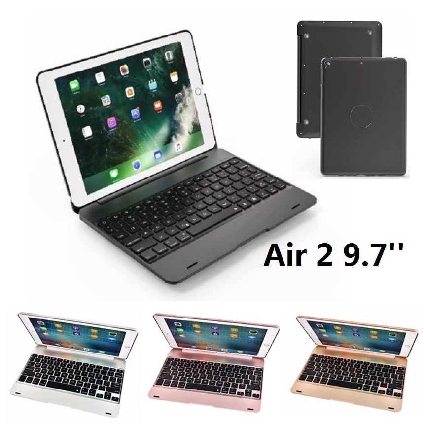 New ABS Coque for iPad Air 2 Keyboard Case A1566 A1567 Blue