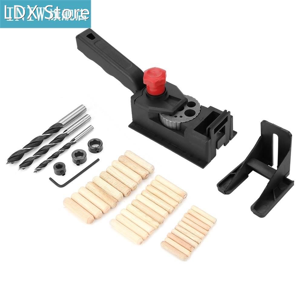 38pcs/Set Wood Dowel Straight Handheld Pocket Hole Drilling