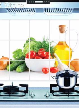 Useful Kitchen Oilproof Removable Wall Stickers Aluminum foi