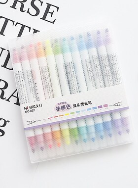 *12pcs/set Eyecare Double Head Highlighters 12 Colors Art Ma
